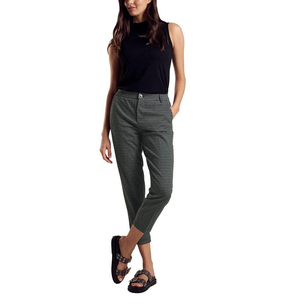 Street One Green Polyester Pant - Hilstor