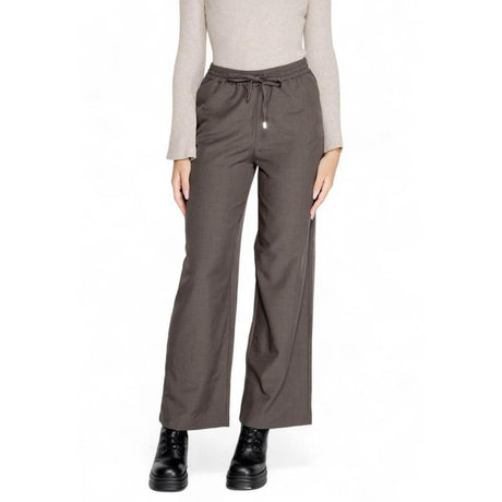 Only Gray Polyester Jeans & Pant - Hilstor