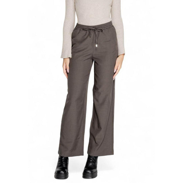 Only Gray Polyester Jeans & Pant - Hilstor