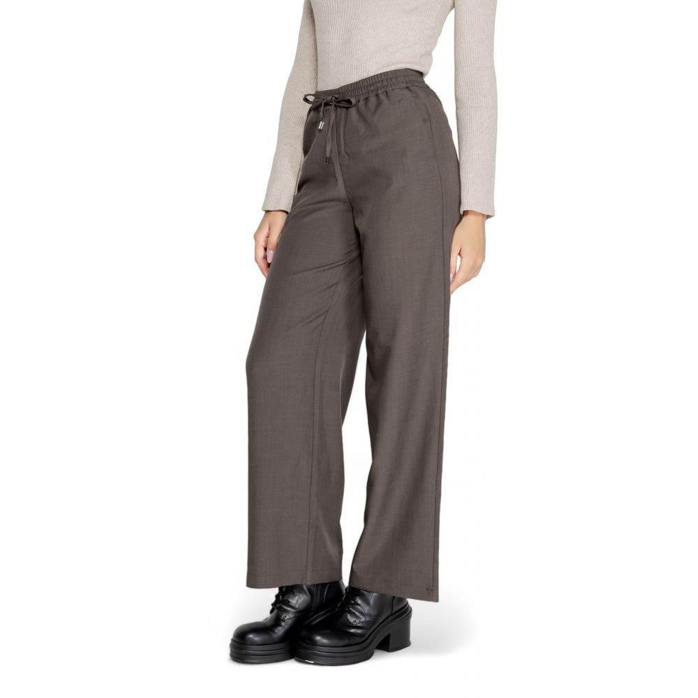 Only Gray Polyester Jeans & Pant - Hilstor