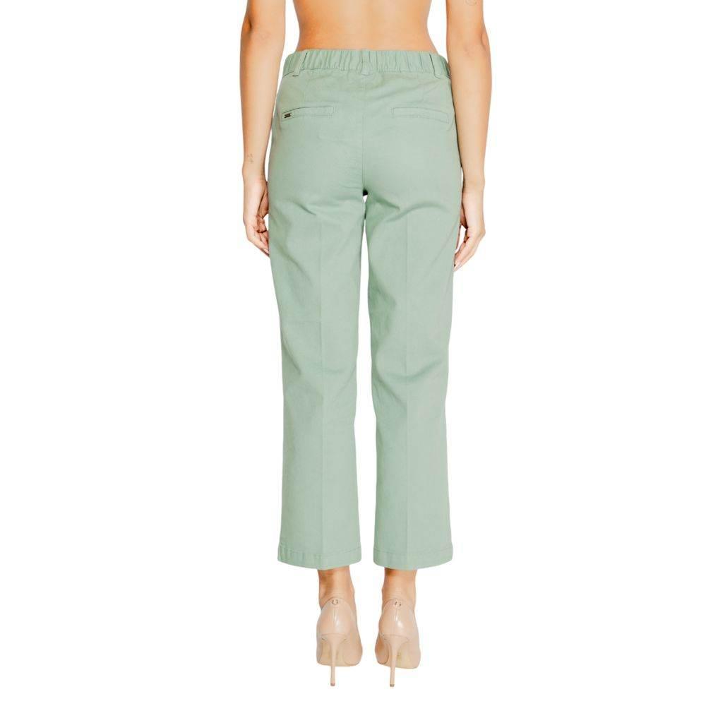 Street One Turquoise Cotton Jeans & Pant - Hilstor