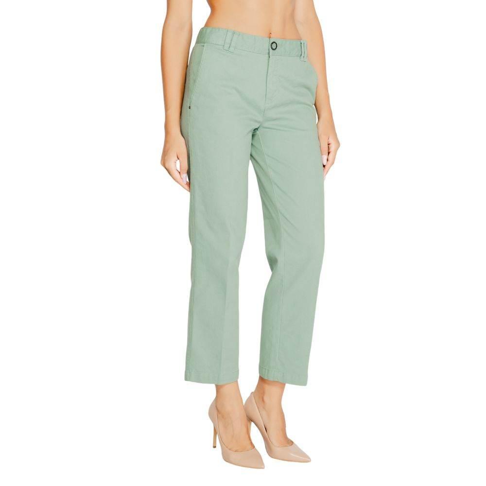 Street One Turquoise Cotton Jeans & Pant - Hilstor