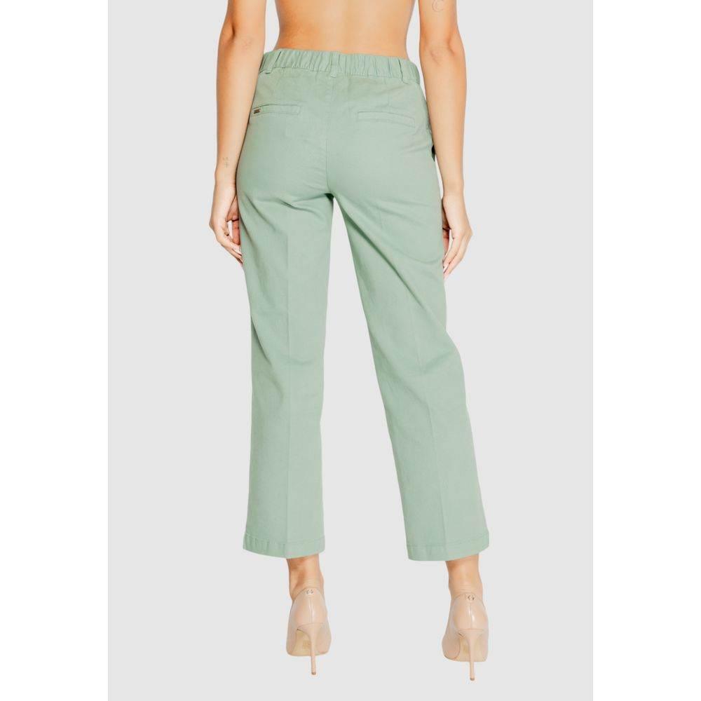 Street One Turquoise Cotton Jeans & Pant - Hilstor