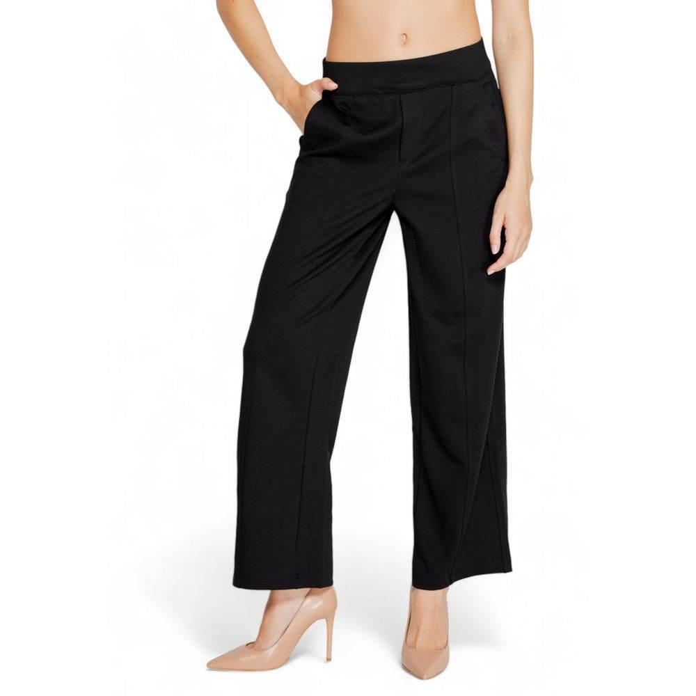 Street One Black Viscose Pant - Hilstor