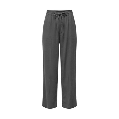 Jacqueline De Yong Gray Viscose Pant - Hilstor