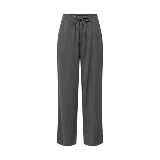 Jacqueline De Yong Gray Viscose Pant - Hilstor