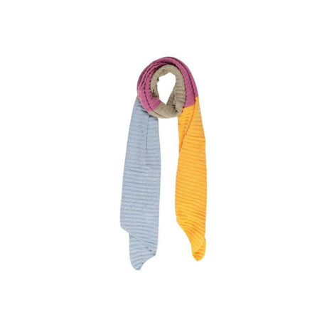 Pieces Yellow Recycled Polyester Scarf - Hilstor