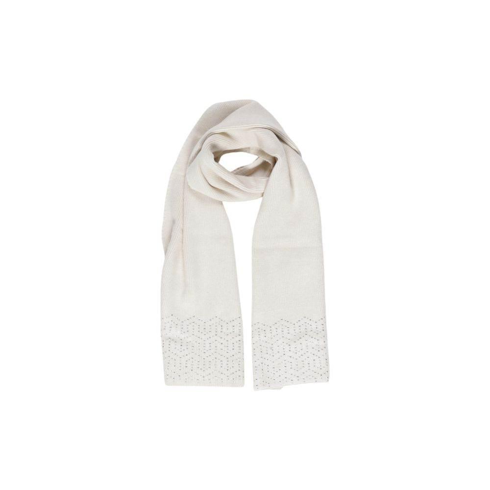 Pieces Beige Polyester Scarf - Hilstor