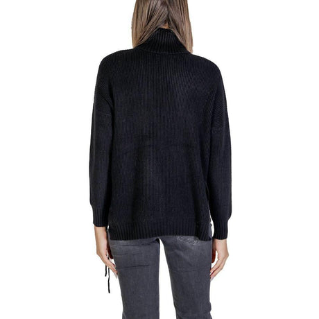 Sandro Ferrone Black Viscose Turtleneck - Hilstor
