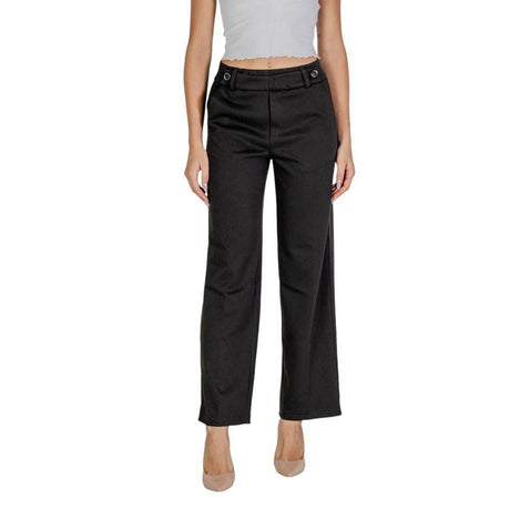 Street One Black Polyester Pant - Hilstor