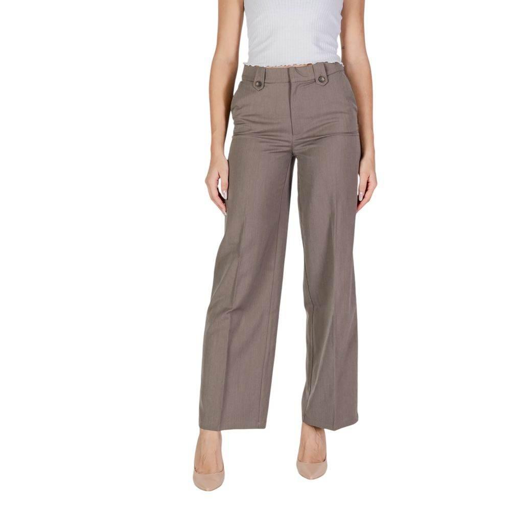 Only Gray Polyester Jeans & Pant - Hilstor
