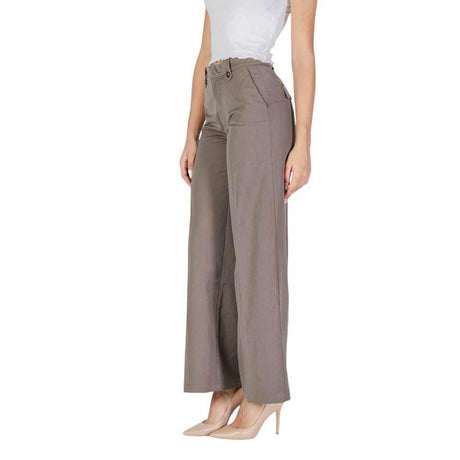 Only Gray Polyester Jeans & Pant - Hilstor