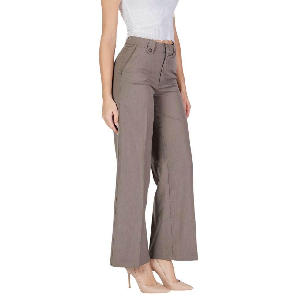 Only Gray Polyester Jeans & Pant - Hilstor