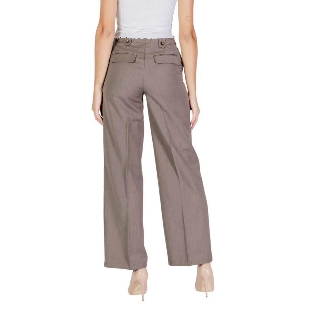 Only Gray Polyester Jeans & Pant - Hilstor