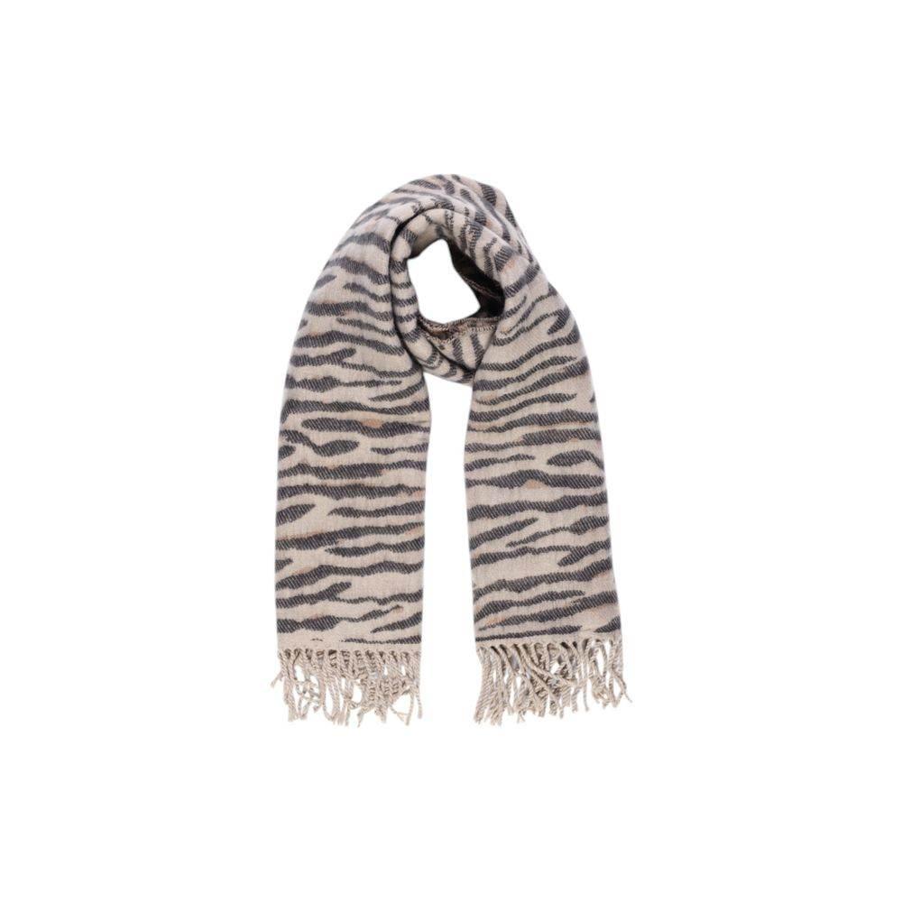 Pieces Beige Acrylic Scarf - Hilstor