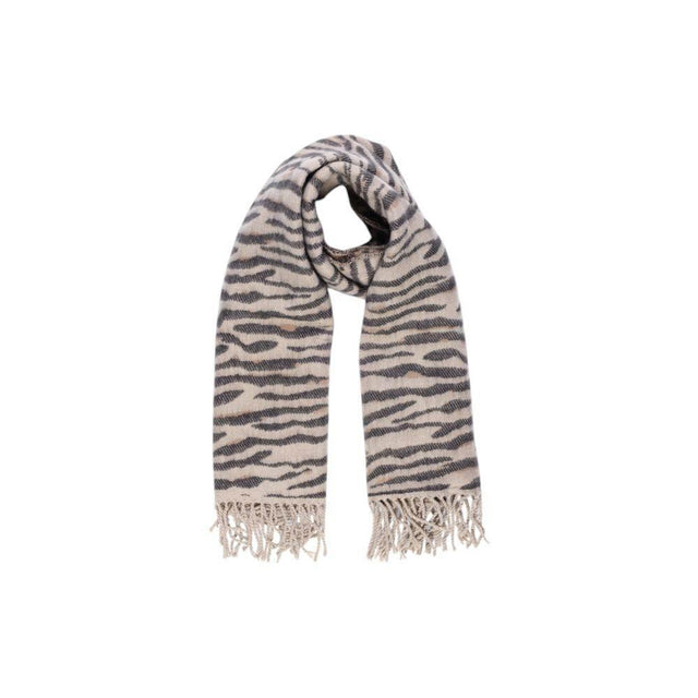 Pieces Beige Acrylic Scarf - Hilstor