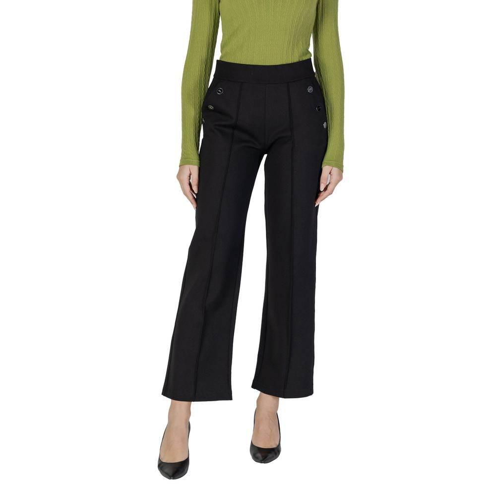 Street One Black Viscose Pant - Hilstor