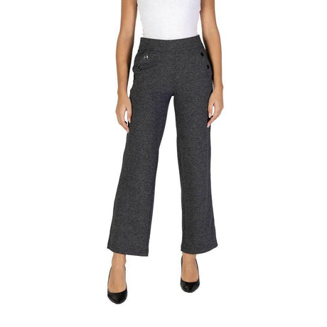 Street One Black Polyester Pant - Hilstor