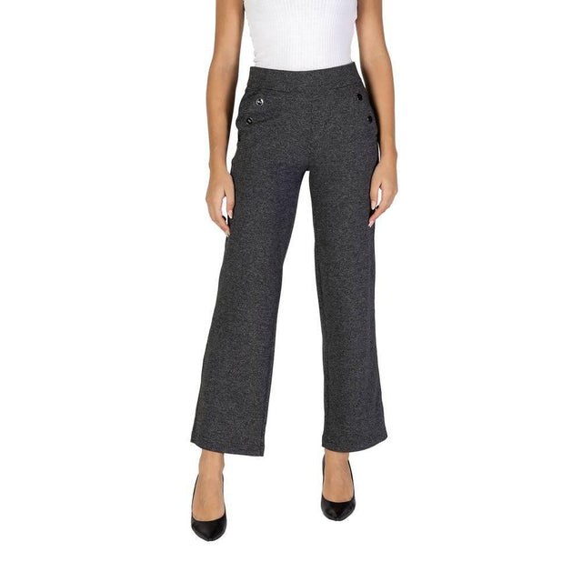 Street One Black Polyester Pant - Hilstor