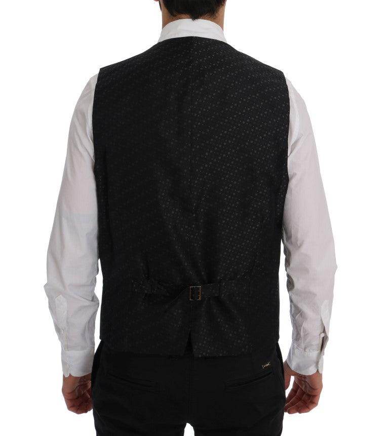 Dolce & Gabbana Gray STAFF Cotton Striped Vest - Hilstor