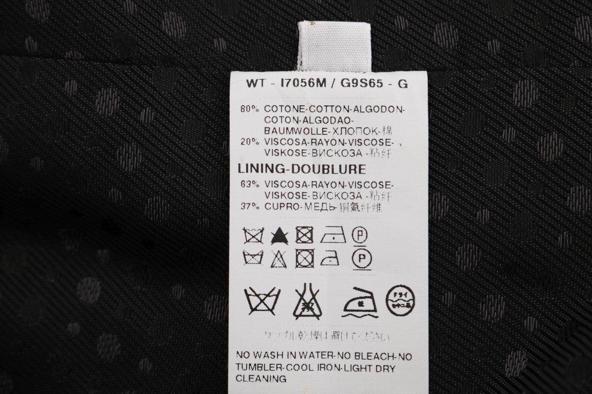 Dolce & Gabbana Gray STAFF Cotton Striped Vest - Hilstor