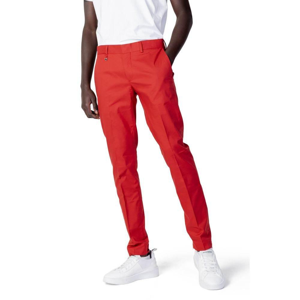 Antony Morato Red Cotton Pant - Hilstor