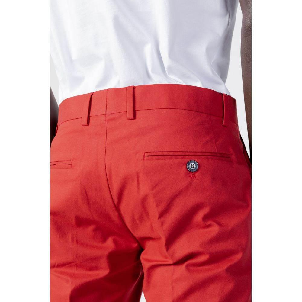 Antony Morato Red Cotton Pant - Hilstor