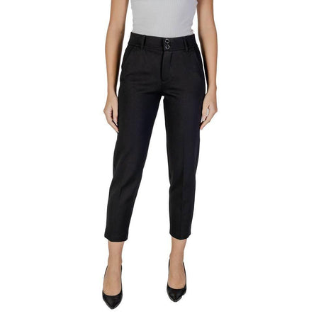 Street One Black Viscose Pant - Hilstor