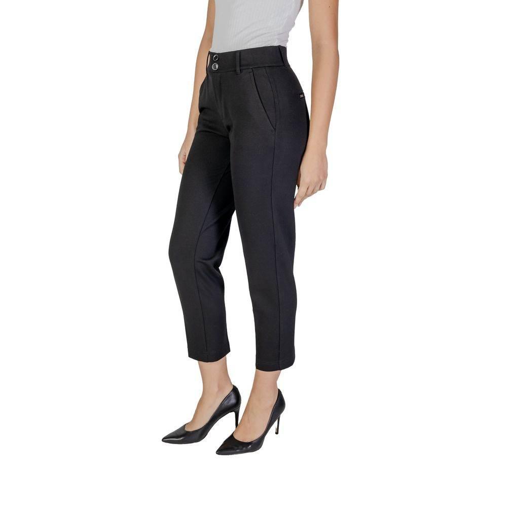 Street One Black Viscose Pant - Hilstor