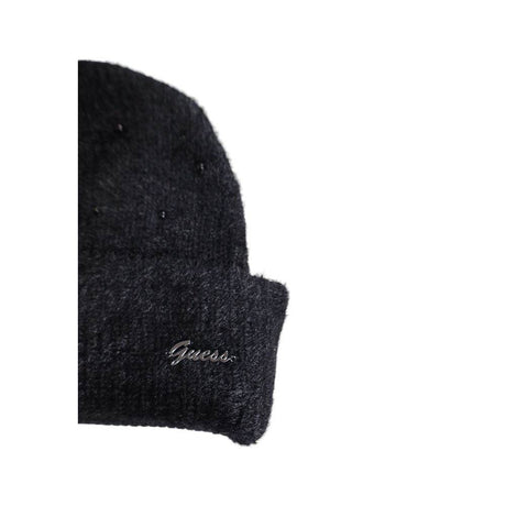 Guess Black Cotton Hat - Hilstor