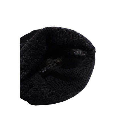 Guess Black Cotton Hat - Hilstor