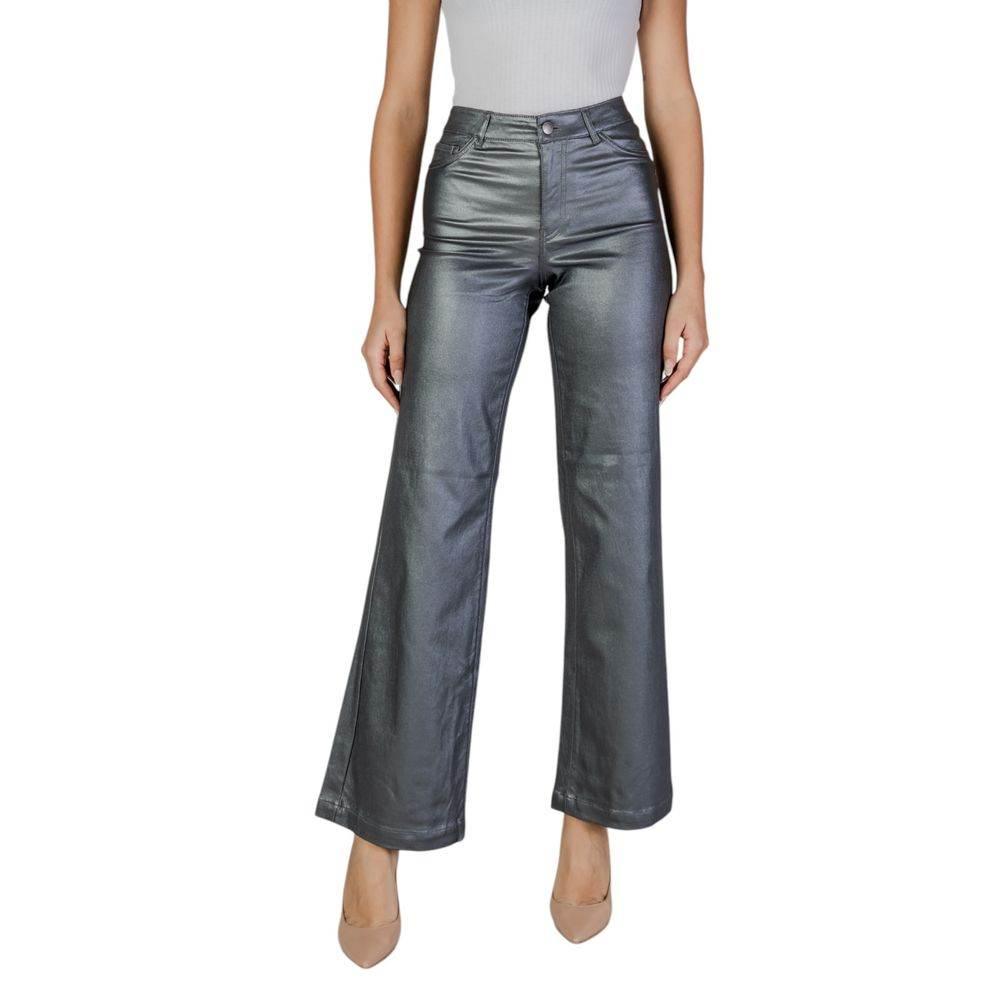Jacqueline De Yong Silver Viscose Pant - Hilstor