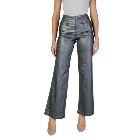 Jacqueline De Yong Silver Viscose Pant - Hilstor