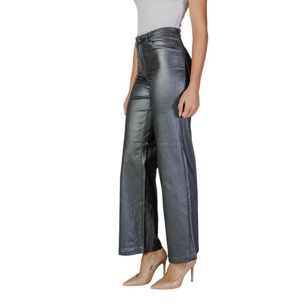 Jacqueline De Yong Silver Viscose Pant - Hilstor