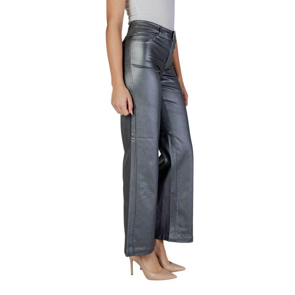 Jacqueline De Yong Silver Viscose Pant - Hilstor