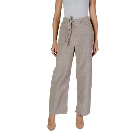 Only Beige Cotton Jeans & Pant - Hilstor