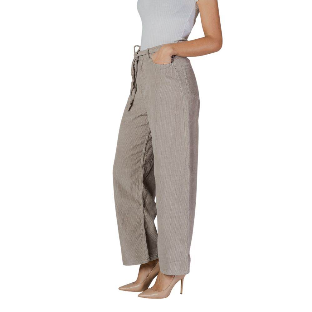 Only Beige Cotton Jeans & Pant - Hilstor