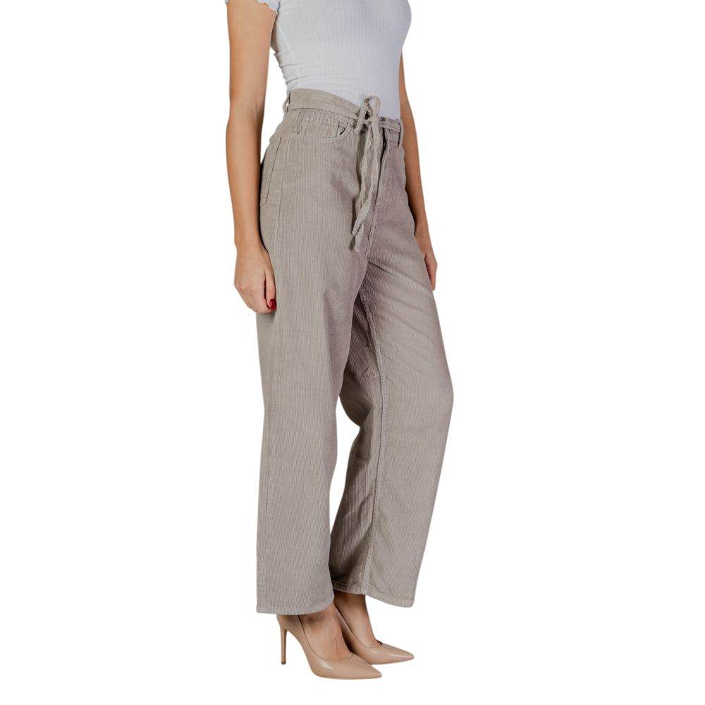 Only Beige Cotton Jeans & Pant - Hilstor