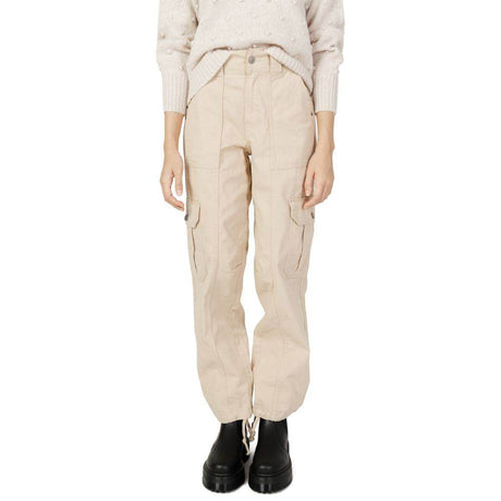 Only Beige Cotton Jeans & Pant - Hilstor
