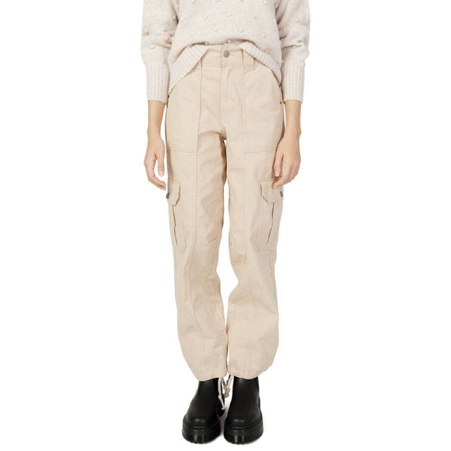 Only Beige Cotton Jeans & Pant - Hilstor