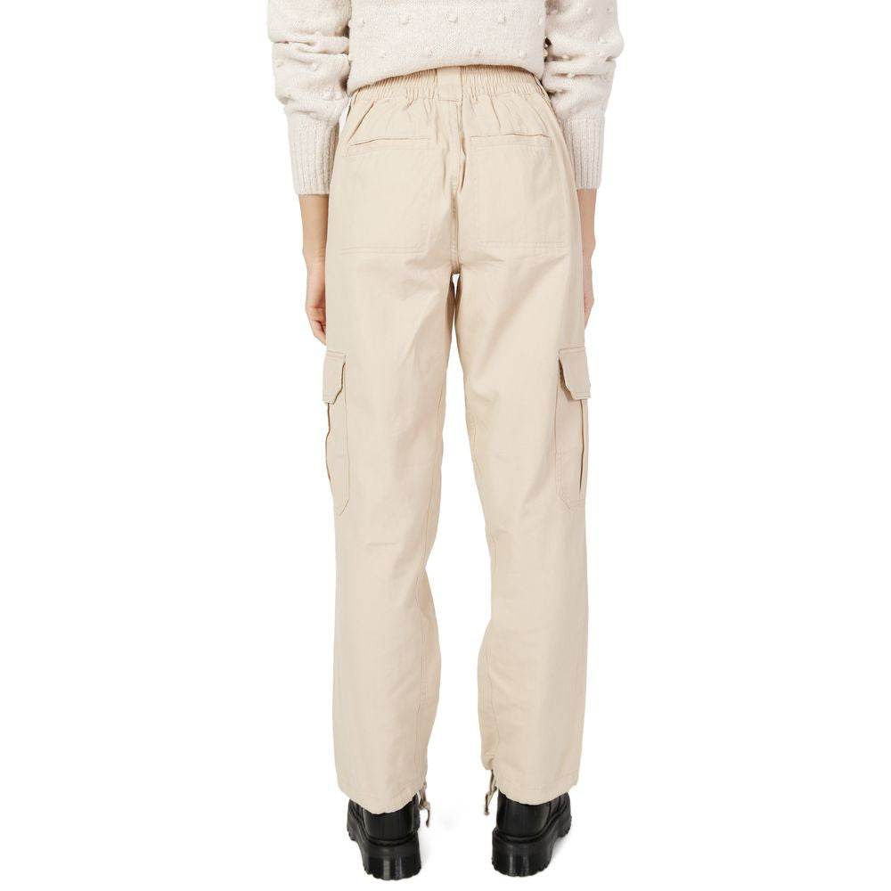 Only Beige Cotton Jeans & Pant - Hilstor