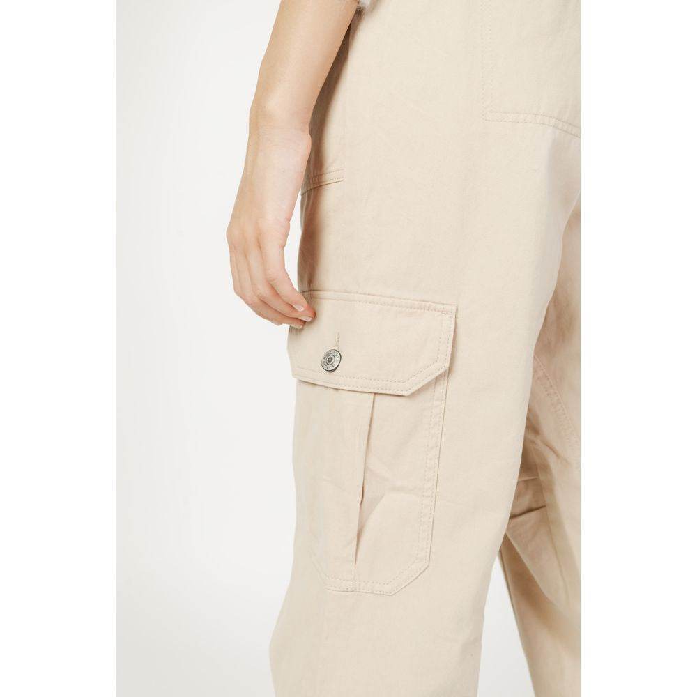 Only Beige Cotton Jeans & Pant - Hilstor