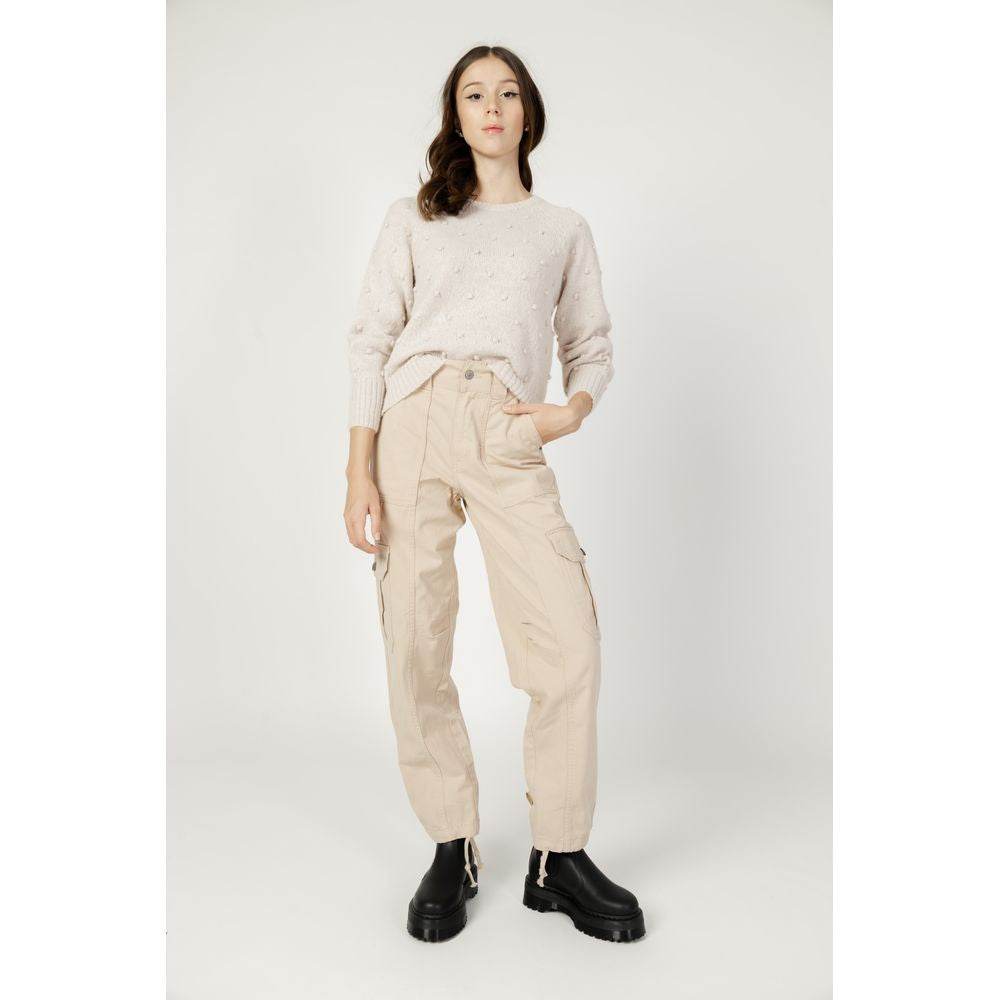 Only Beige Cotton Jeans & Pant - Hilstor