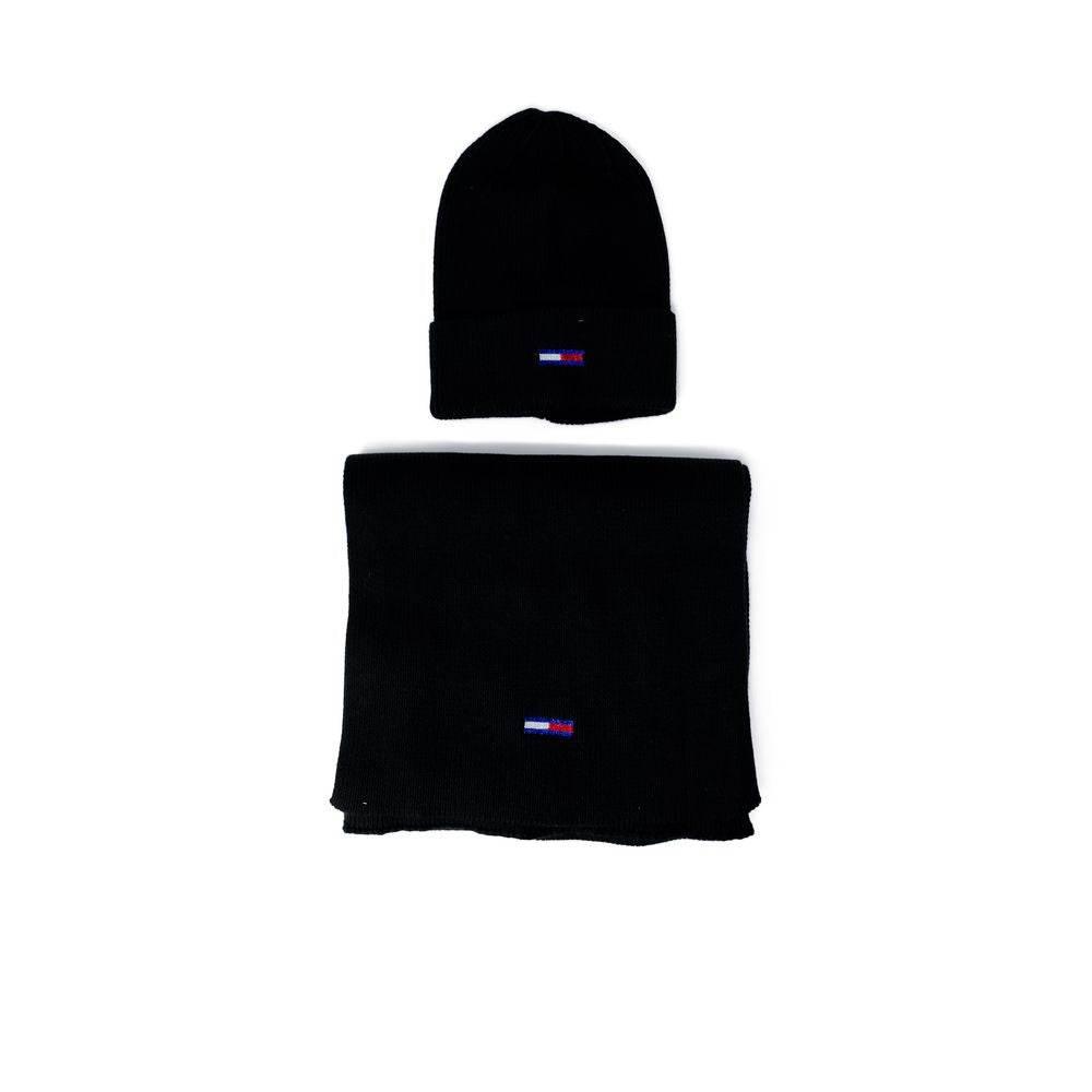 Tommy Hilfiger Jeans Black Organic Cotton Scarf - Hilstor