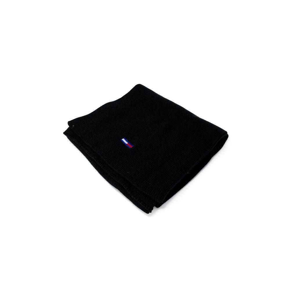 Tommy Hilfiger Jeans Black Organic Cotton Scarf - Hilstor