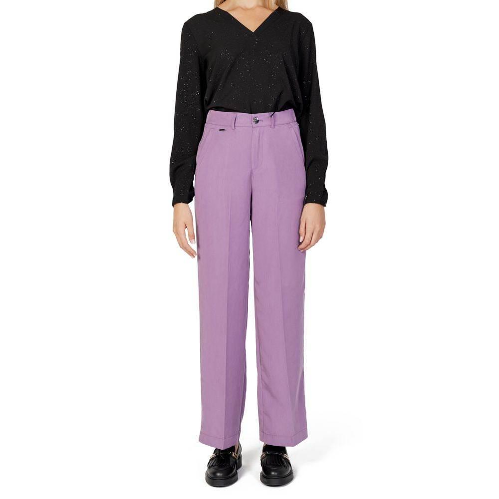 Street One Purple Lyocell Pant - Hilstor