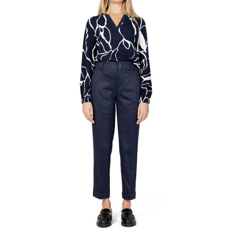 Street One Blue Viscose Pant - Hilstor