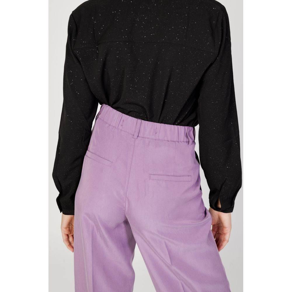 Street One Purple Lyocell Pant - Hilstor