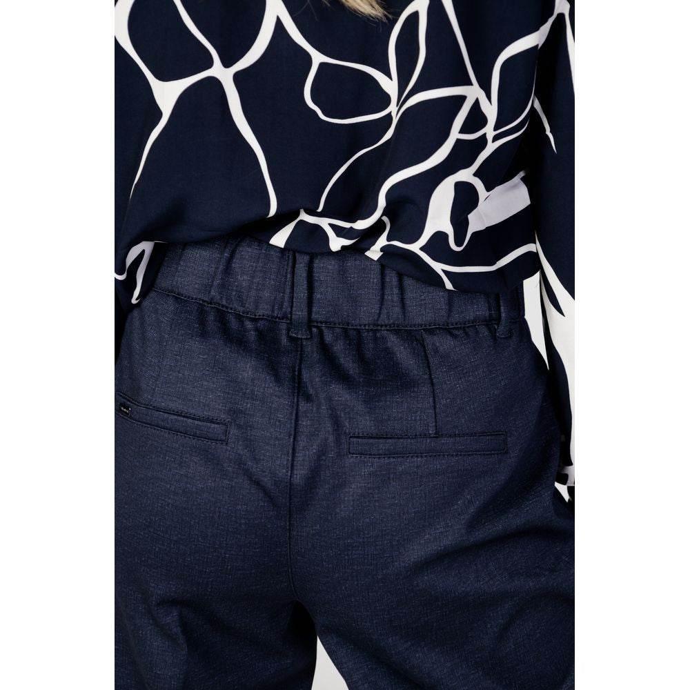 Street One Blue Viscose Pant - Hilstor
