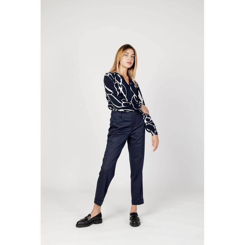 Street One Blue Viscose Pant - Hilstor